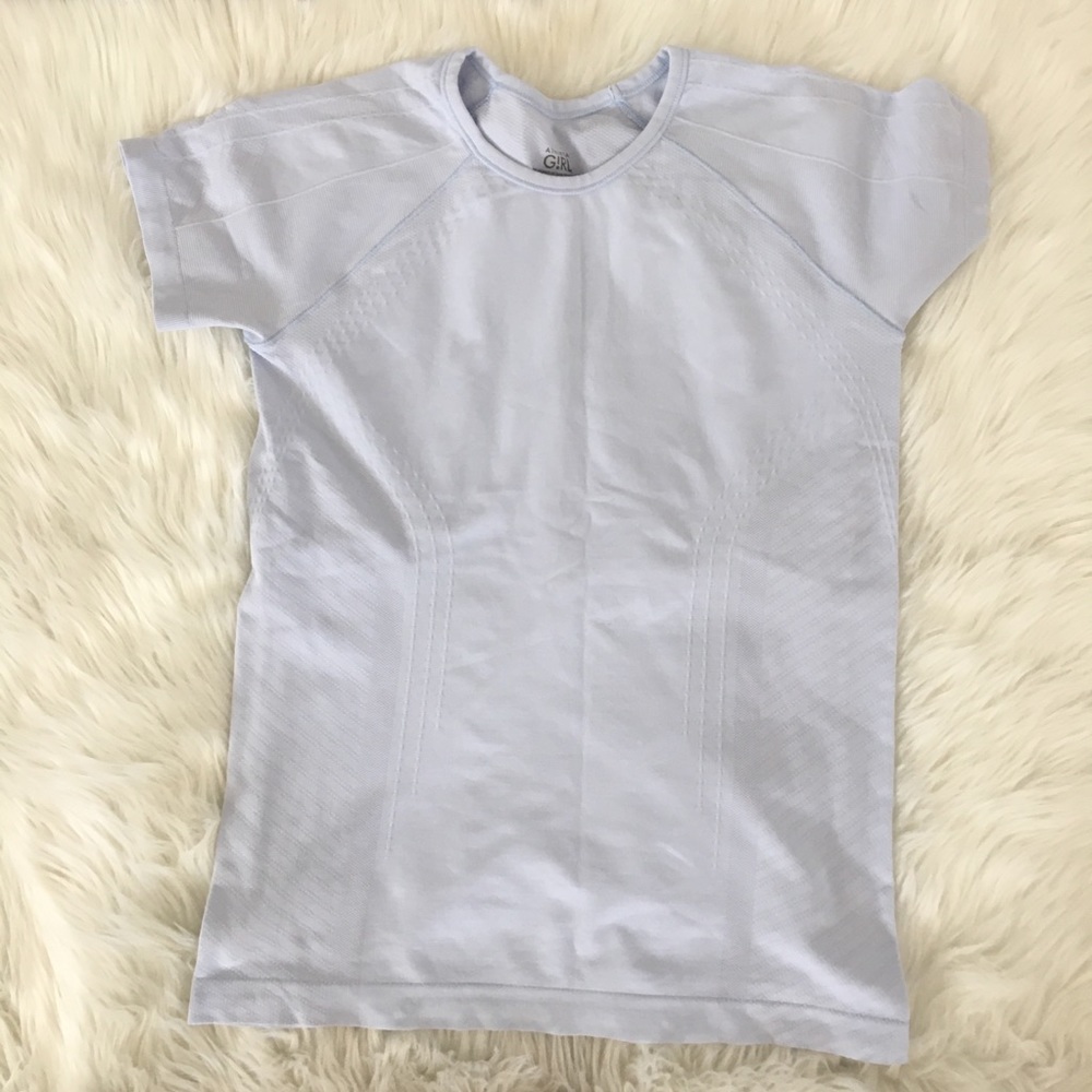 Athleta Girl Tracker Short sleeve Tee, XL/14 blue